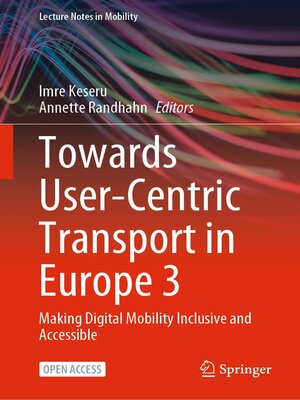 cover image of Towards User-Centric Transport in Europe 3